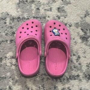 Girls pink Crocs